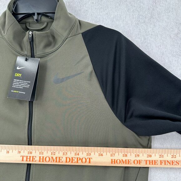 NWT Nike Mens Epic Knit‎ Training Jacket Mens SMALL Green Black 928026-325 - Picture 9 of 11